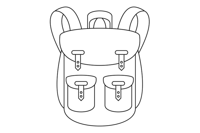 climbing-backpack-icon-outline-style