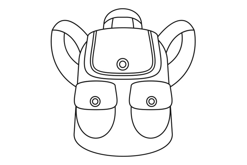 forest-backpack-icon-outline-style