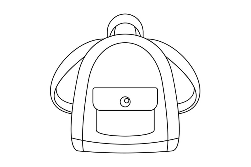 girl-backpack-icon-outline-style