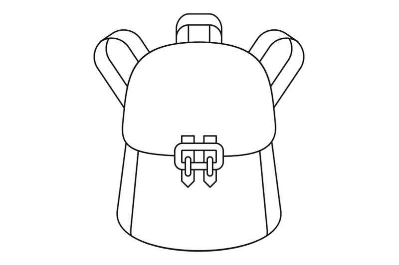 trendy-backpack-icon-outline-style