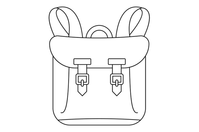adventure-backpack-icon-outline-style