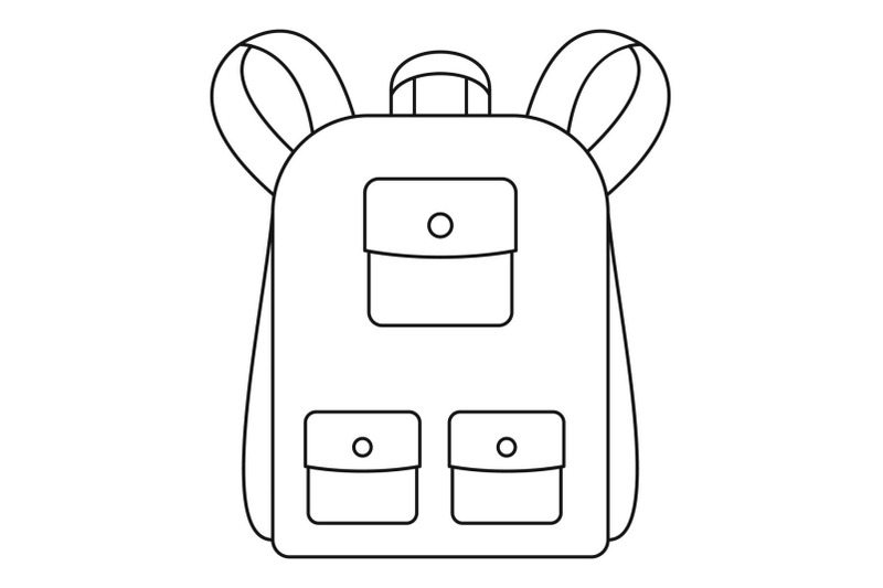 traditional-backpack-icon-outline-style