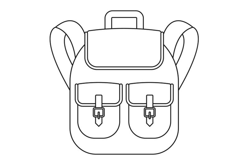 trip-backpack-icon-outline-style