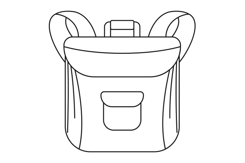 small-backpack-icon-outline-style