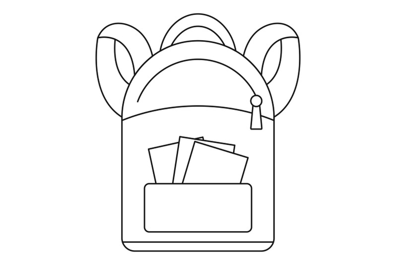 student-backpack-icon-outline-style