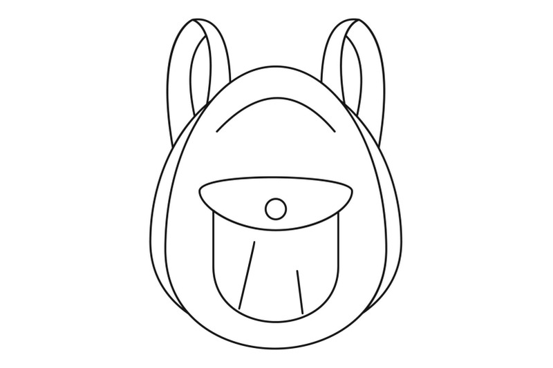 tourist-backpack-icon-outline-style