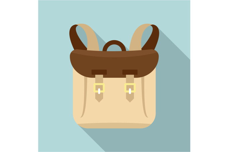 adventure-backpack-icon-flat-style
