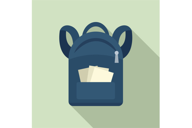student-backpack-icon-flat-style