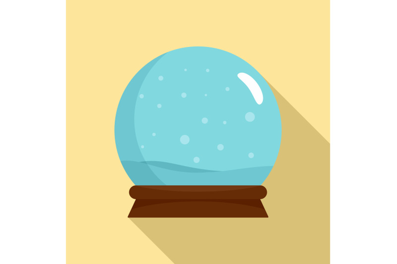 snow-glass-ball-icon-flat-style