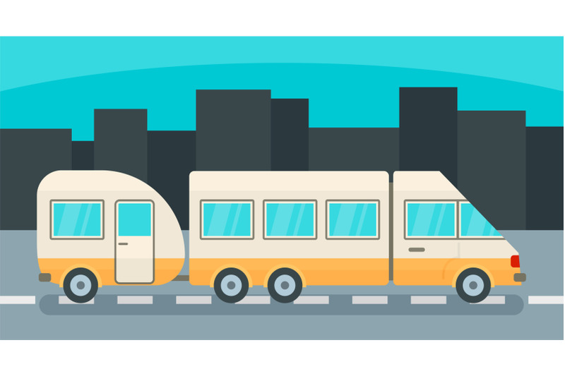 camp-truck-with-trail-background-flat-style