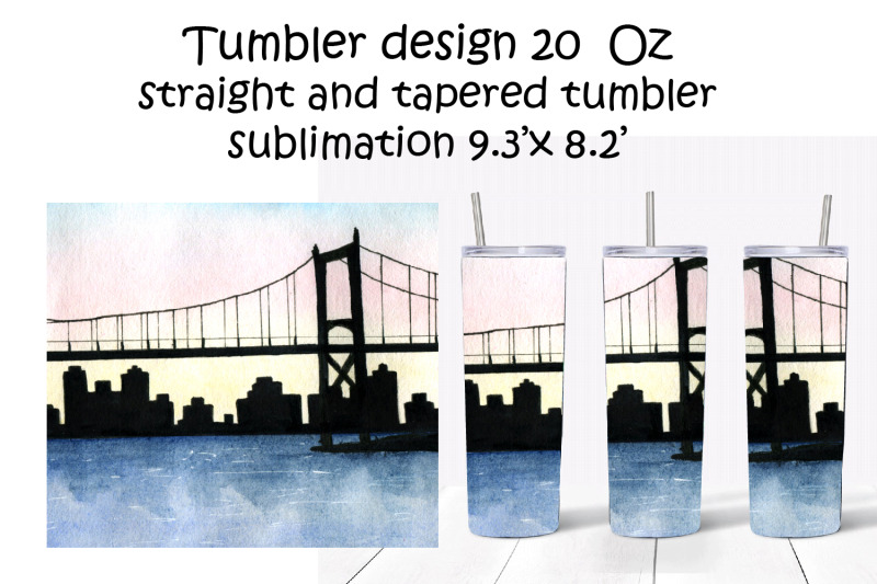 tumbler-design-20oz-sublimation-watercolor-sunset-landscape