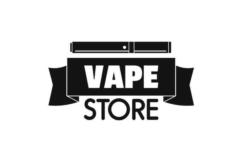 vape-store-ribbon-logo-simple-style