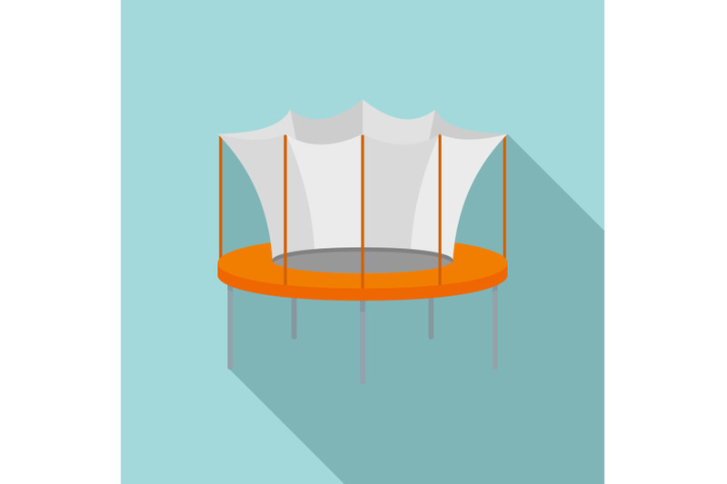 kid-trampoline-icon-flat-style