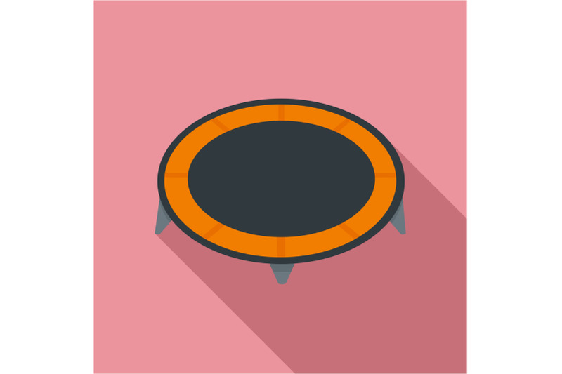 house-trampoline-icon-flat-style