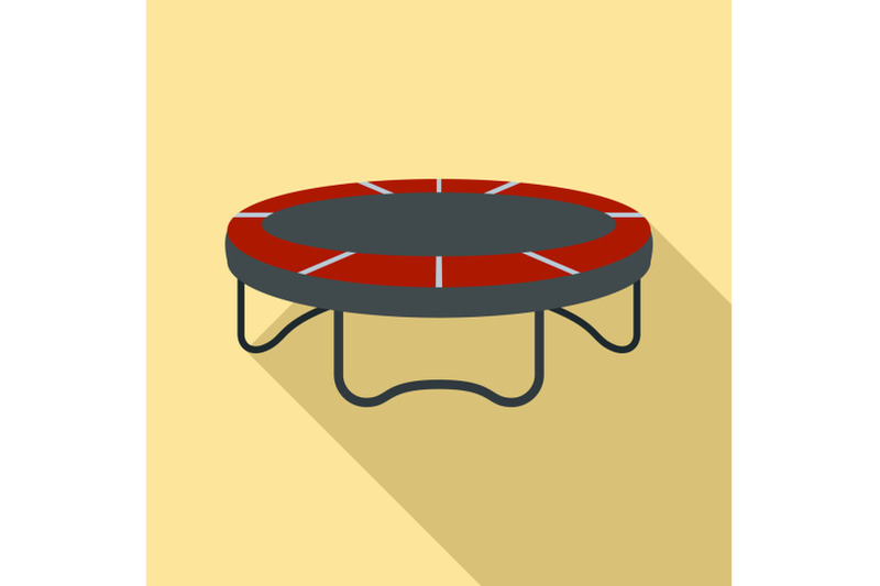 garden-trampoline-icon-flat-style