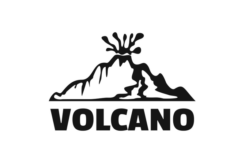 volcano-logo-simple-style