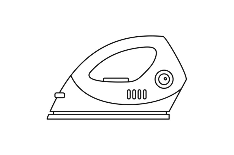 electric-iron-icon-outline-style