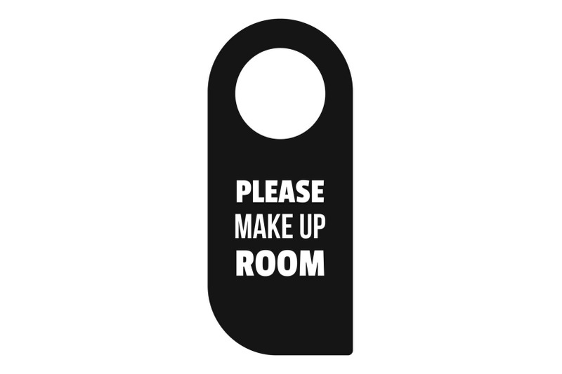 please-make-up-room-hanger-tag-icon-simple-style