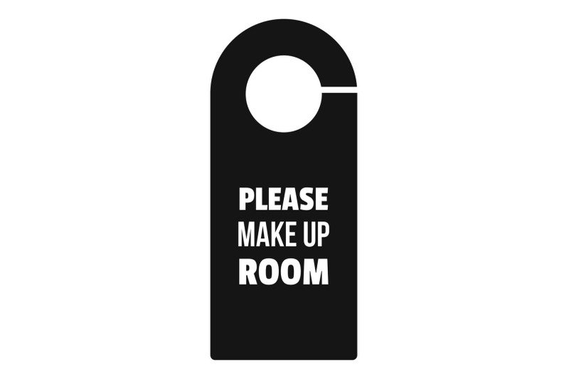 please-make-up-room-tag-icon-simple-style