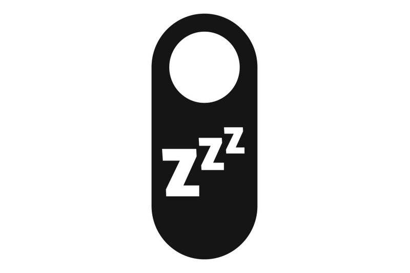 sleep-door-tag-icon-simple-style
