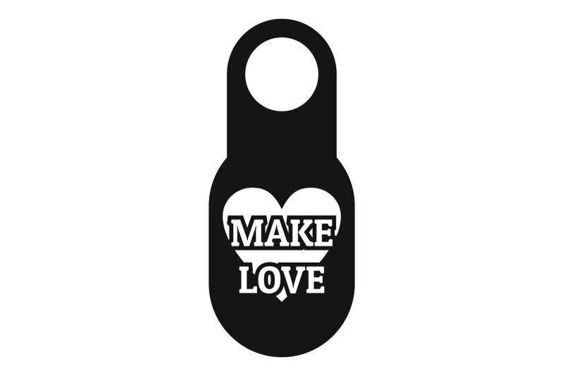 make-love-door-tag-icon-simple-style