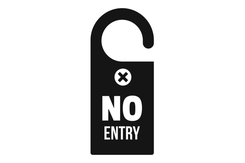 no-entry-door-hanger-icon-simple-style