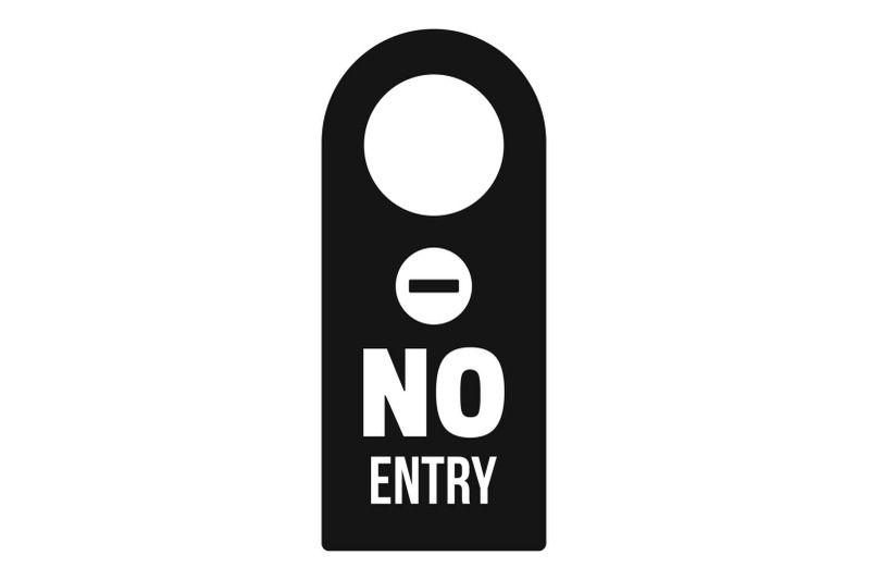 no-entry-room-tag-icon-simple-style