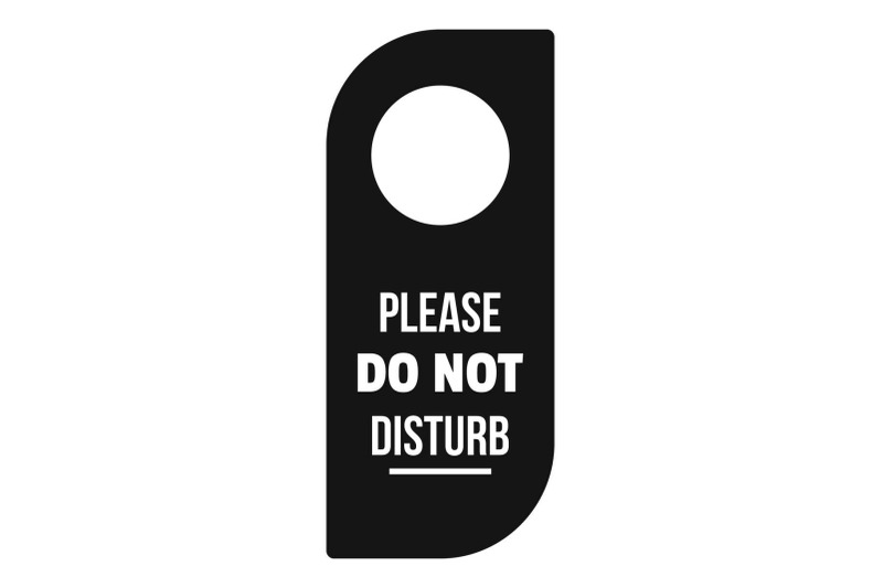 please-do-not-disturb-hanger-tag-icon-simple-style