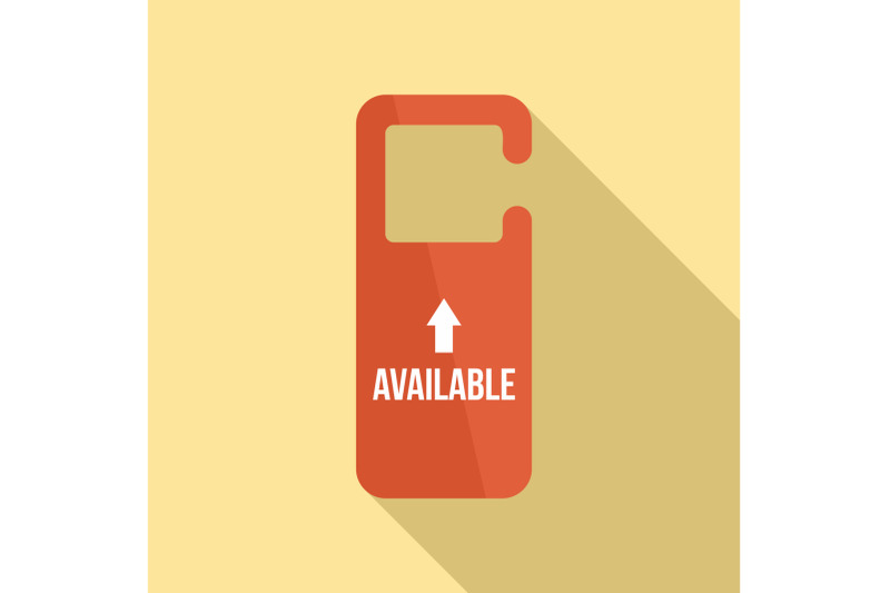 available-door-tag-icon-flat-style