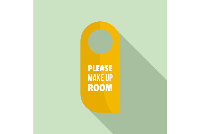 please-make-up-room-hanger-tag-icon-flat-style