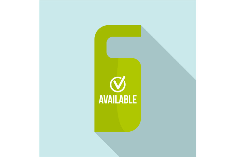 available-door-hanger-tag-icon-flat-style