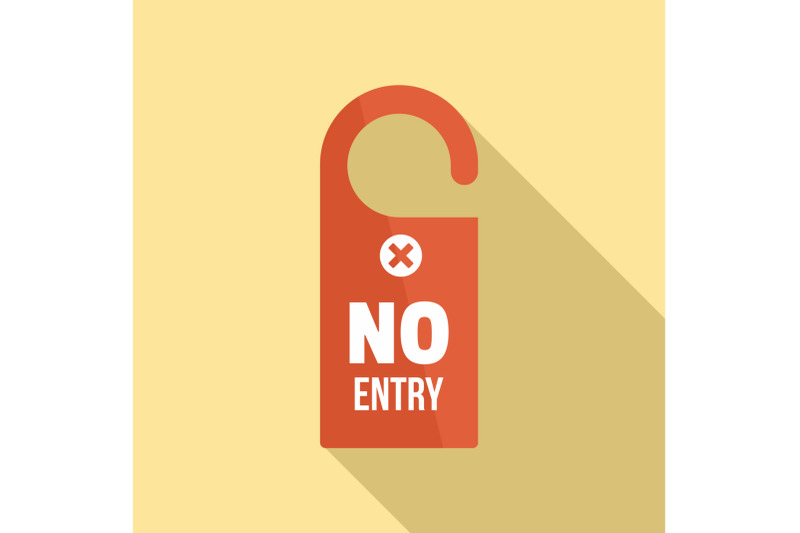 no-entry-door-hanger-icon-flat-style