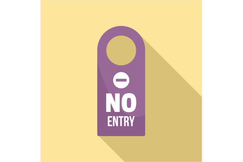 no-entry-room-tag-icon-flat-style