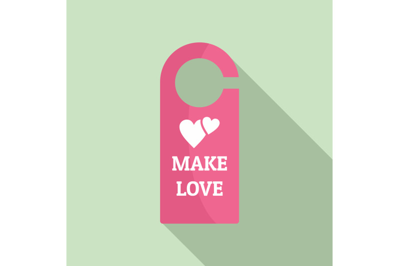 make-love-room-tag-icon-flat-style