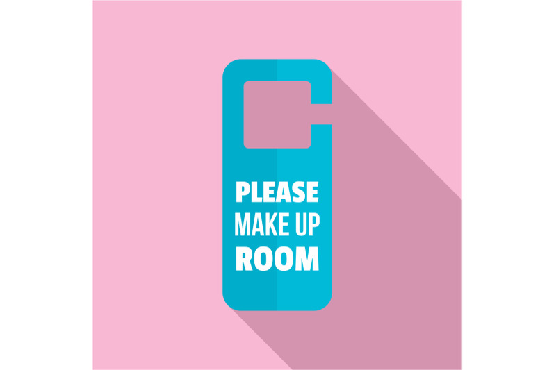 please-make-up-room-hanger-icon-flat-style