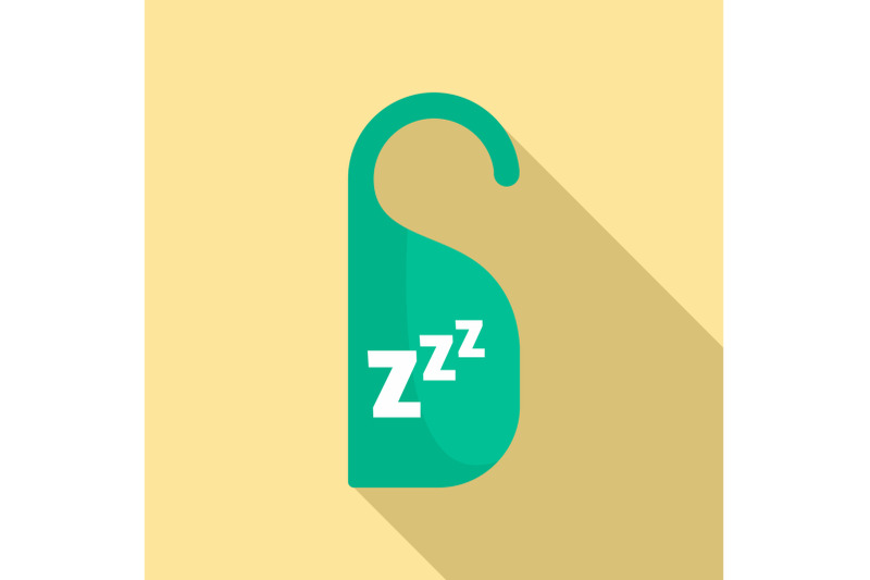 sleep-hanger-tag-icon-flat-style
