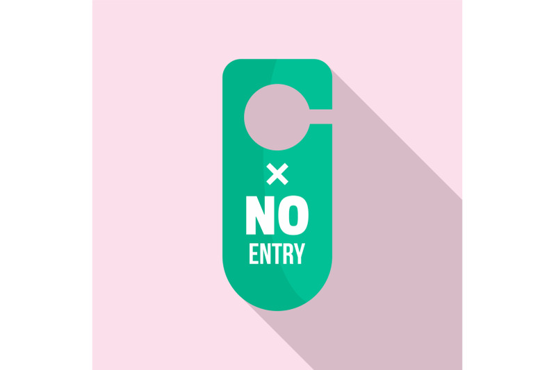 no-entry-hanger-tag-icon-flat-style