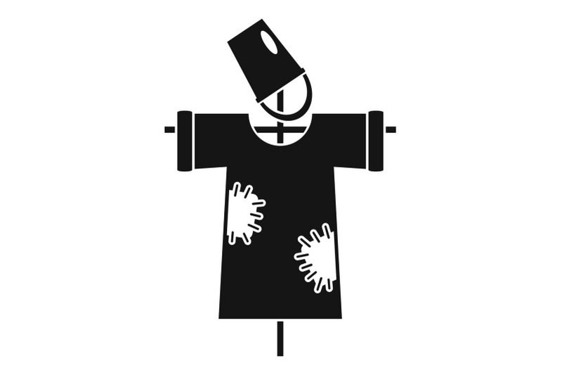 garden-scarecrow-icon-simple-style