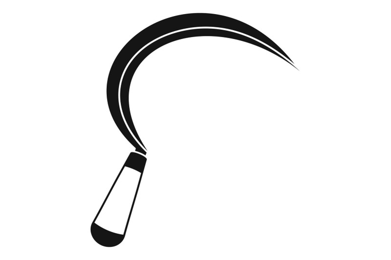 farm-sickle-icon-simple-style