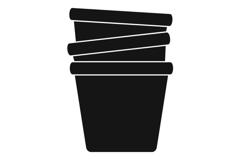 flowerpots-icon-simple-style