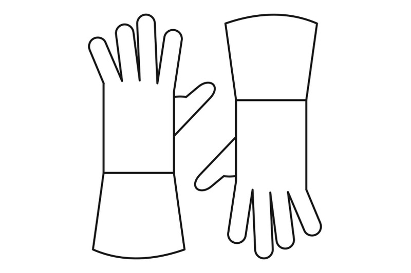 garden-gloves-icon-outline-style