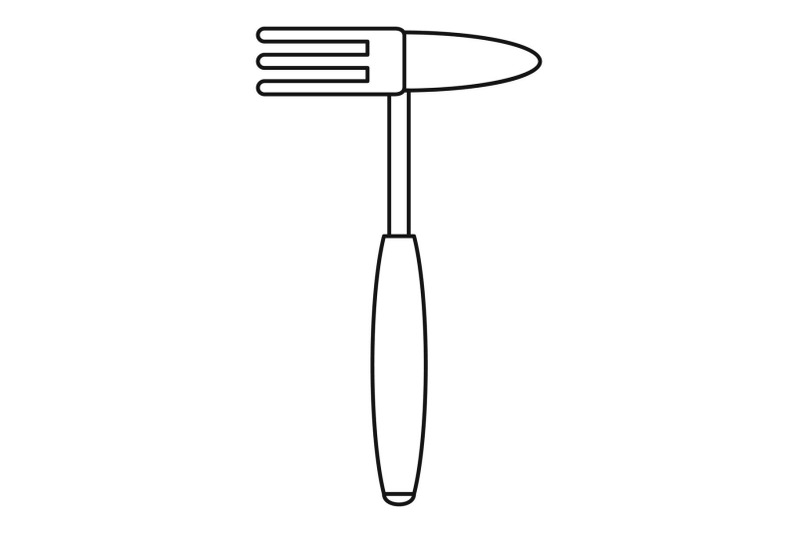 hand-rake-tool-icon-outline-style