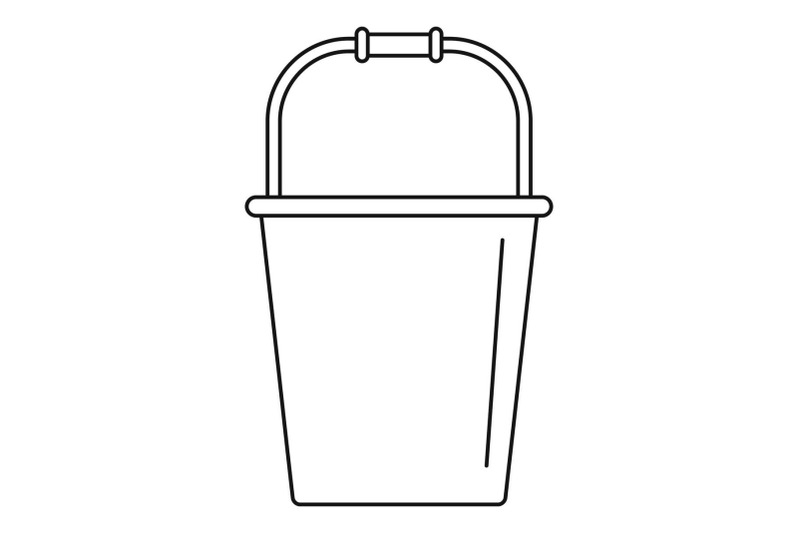 farm-bucket-icon-outline-style