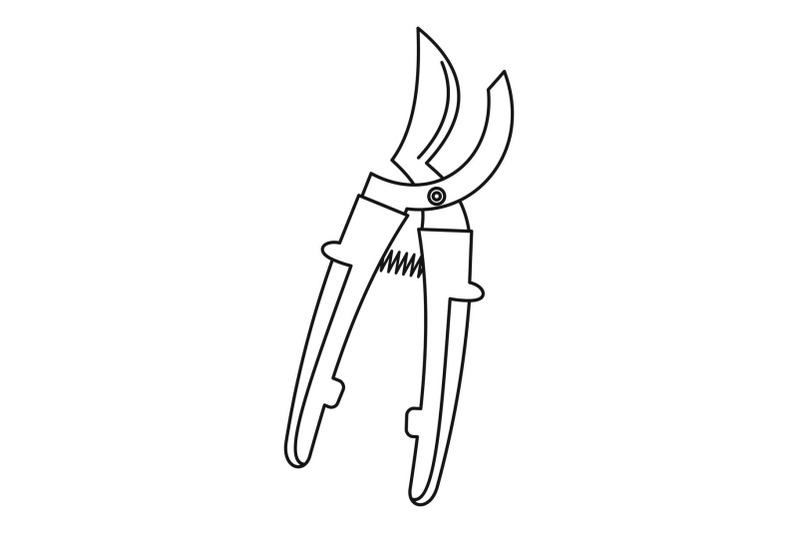 farm-secateurs-icon-outline-style