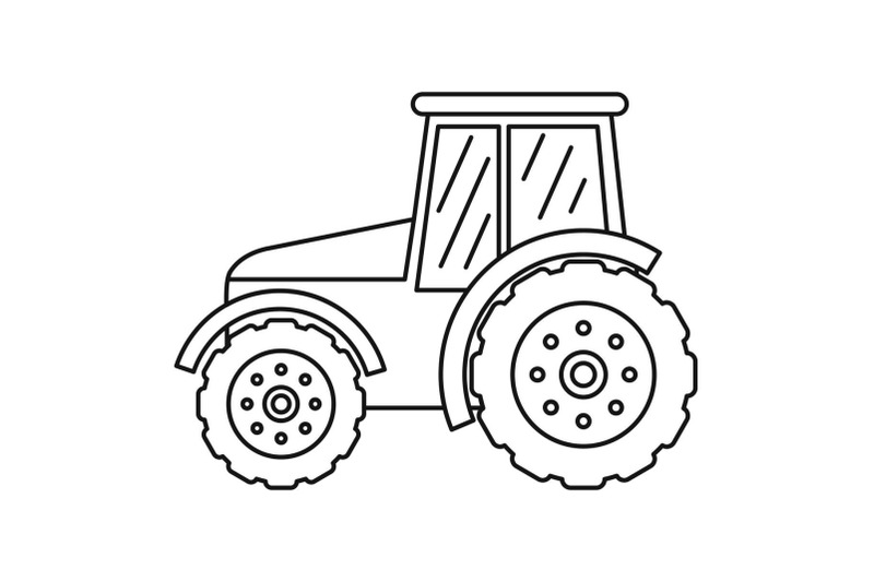 tractor-icon-outline-style