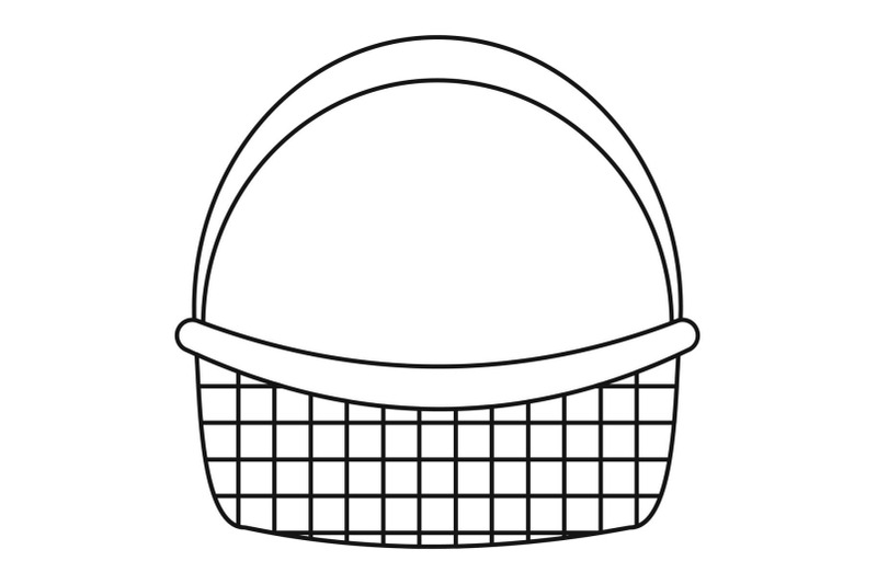 farm-basket-icon-outline-style