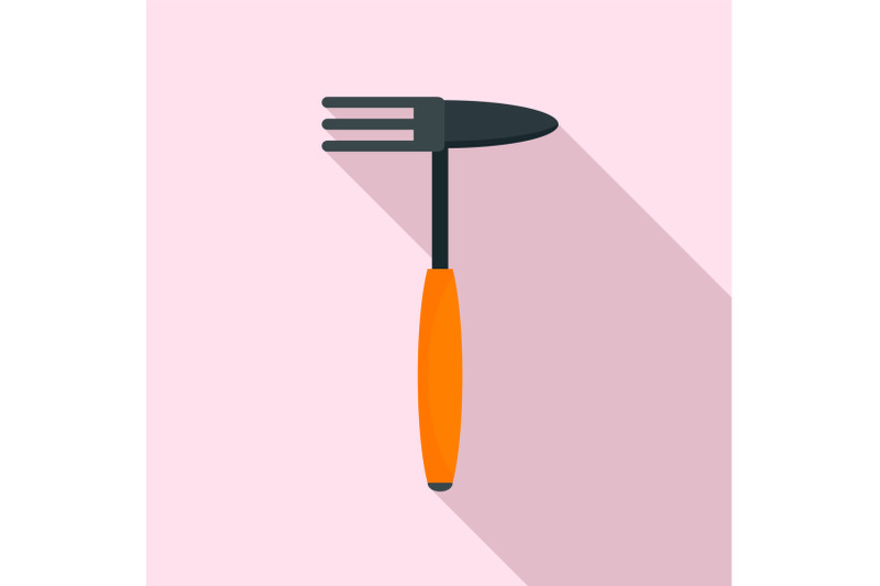 hand-rake-tool-icon-flat-style