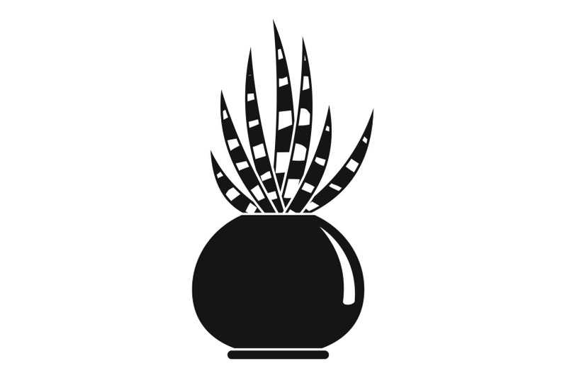 striped-cactus-pot-icon-simple-style