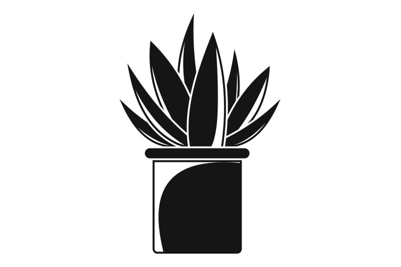 aloe-cactus-pot-icon-simple-style