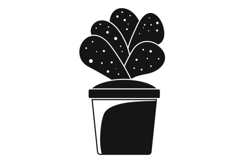 house-cacti-pot-icon-simple-style